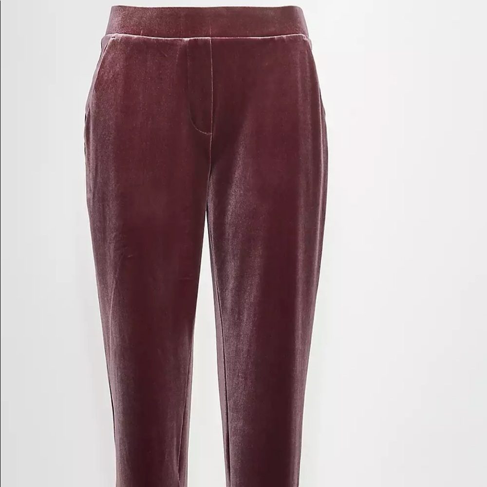 Loft velvet tapered pull on pants size large